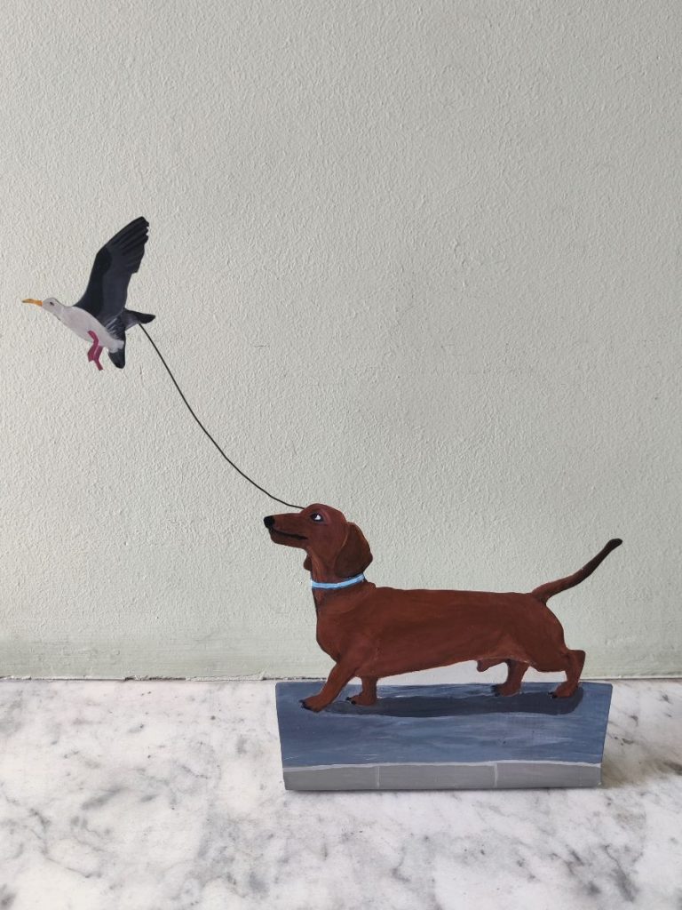 Dachshund chasing.....